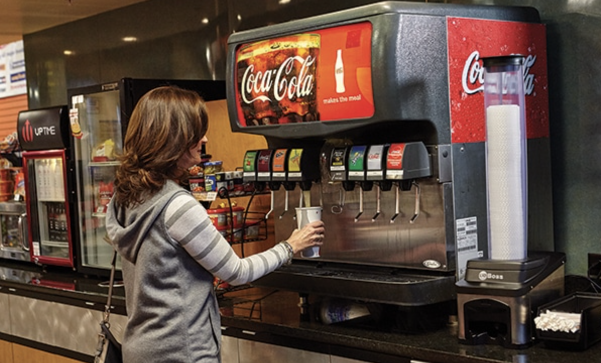 Lid Boss being used at convenience store